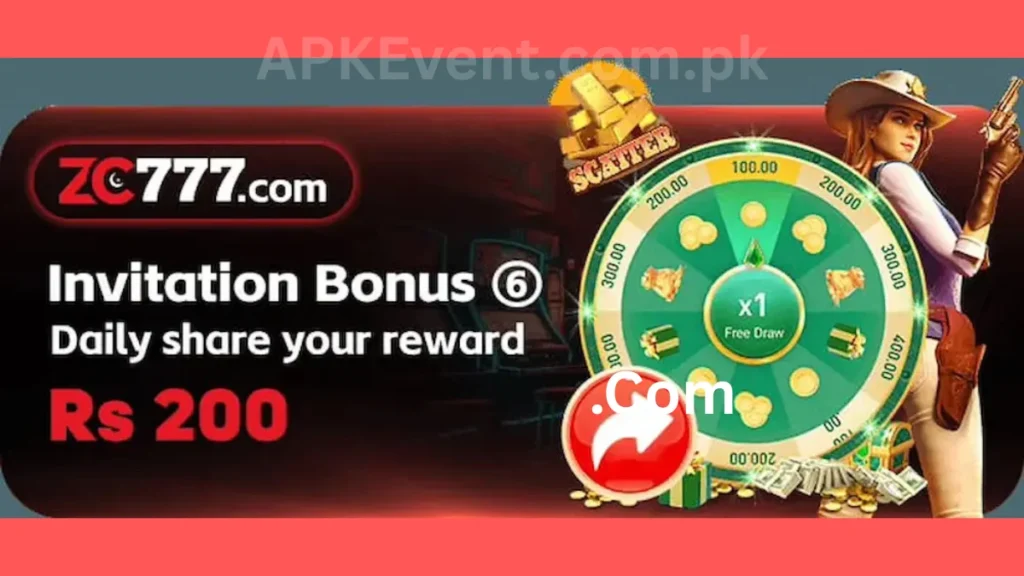 ZC777 Game APK invitational bonuses of game for new game players.