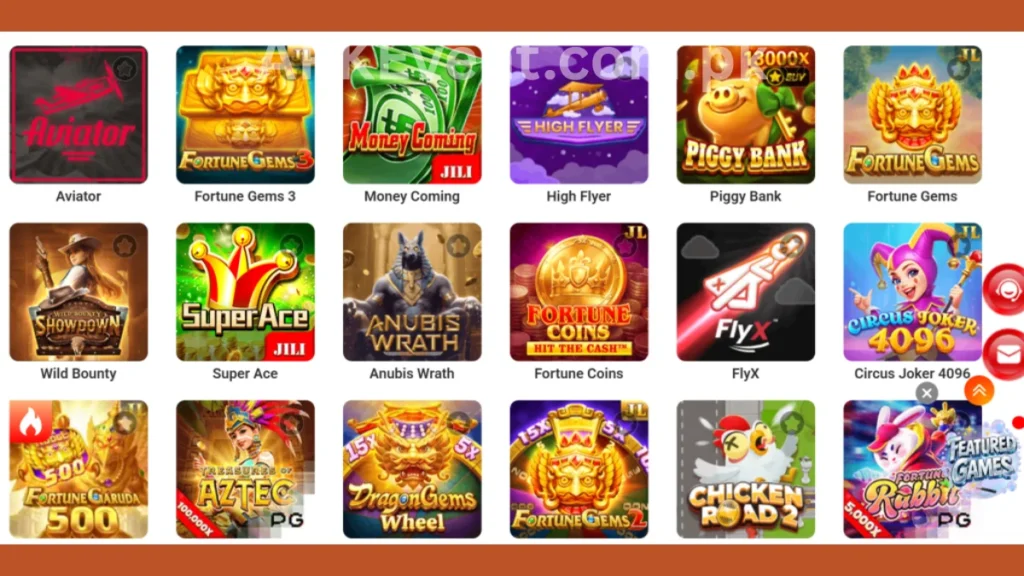 5555PAK Game APK internal interface and hot game section of application
