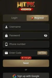 HitPK Game App profile section of game