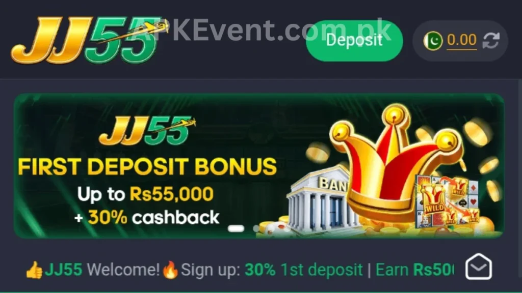 JJ55 Game APK first time deposit bonuses of game