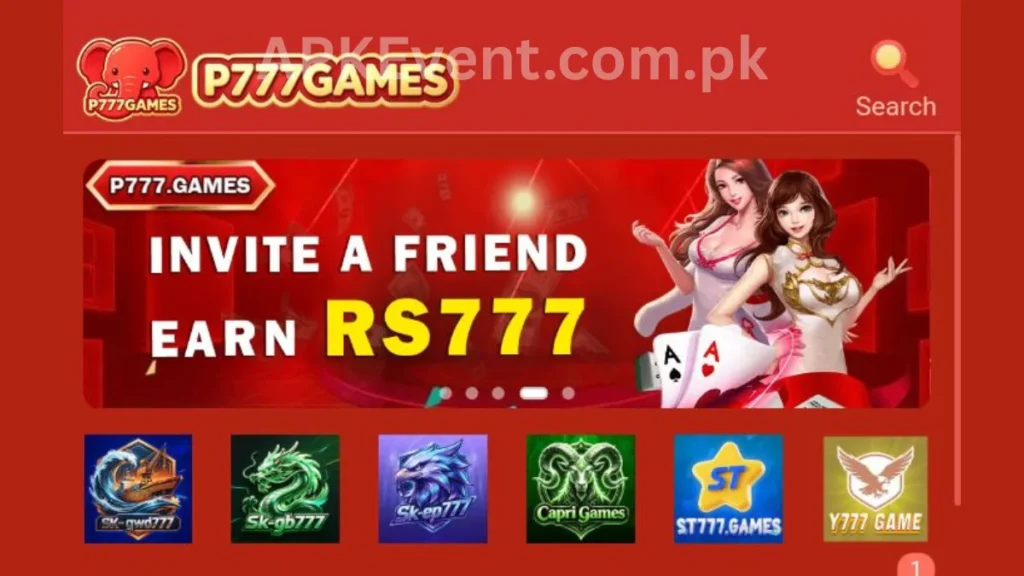 P777 Game App invitational bonuses of game for new users