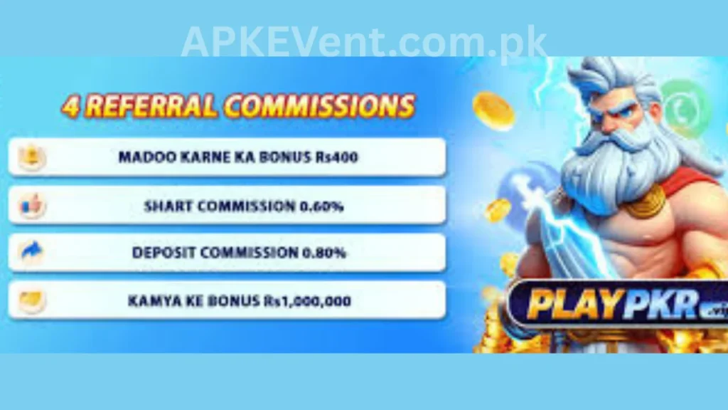 PLAYPKR Game App referral rewards of game for new users